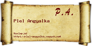 Plel Angyalka névjegykártya